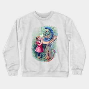 Alice in Wonderland and the Caterpillar Crewneck Sweatshirt